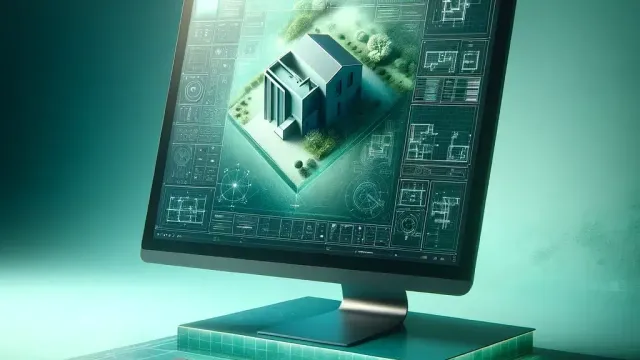 Illustration créée par une IA représentant le métier de BIM manager en freelance