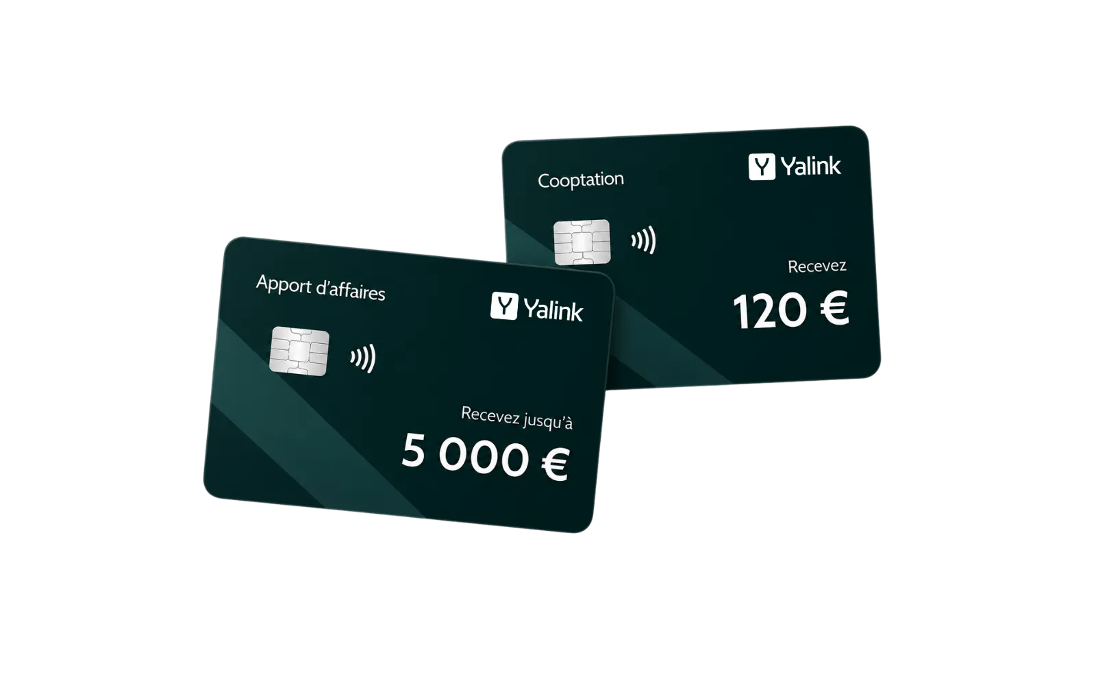 Cartes Yalink : Apport d'affaires jusqu'à 5 000 € et Cooptation 120 € par freelance