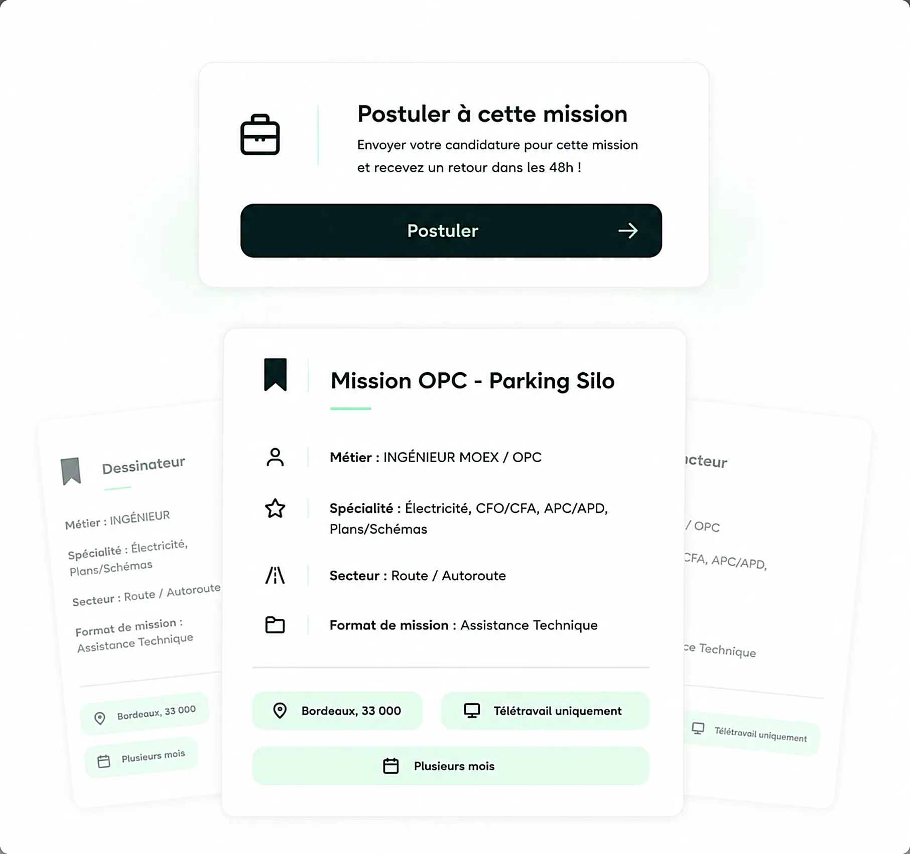 Des missions qui correspondent à votre profil.
