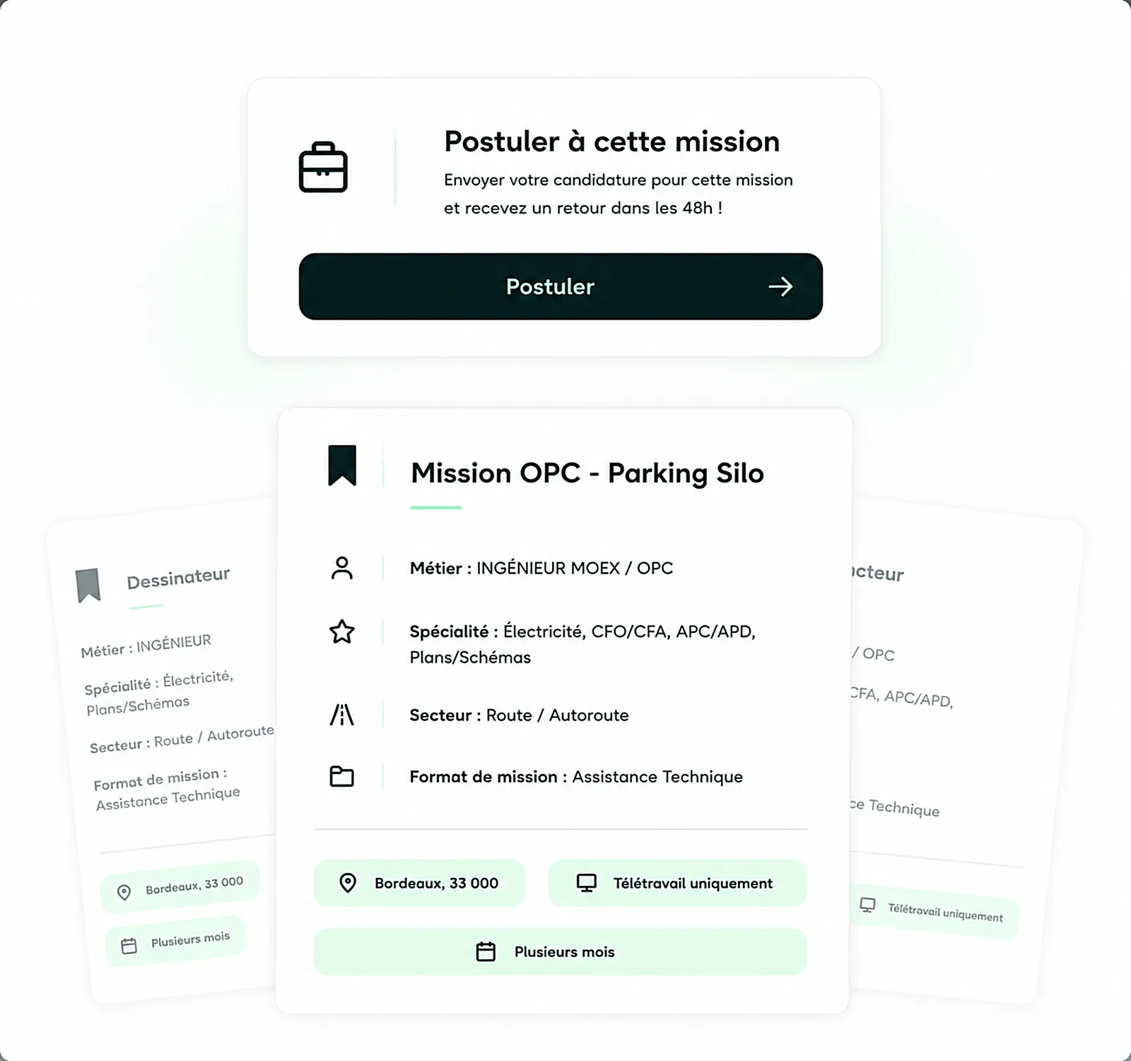 Des missions qui correspondent à votre profil.